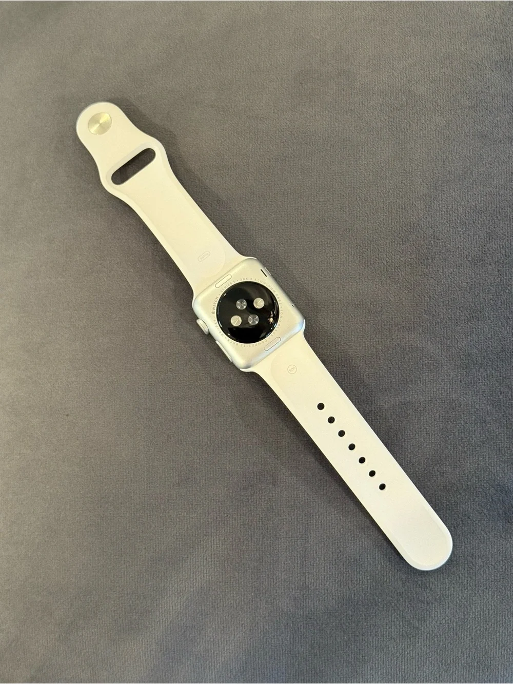 Series 1 Apple Smartwatch with White Sport Band and Silver Case- 38mm